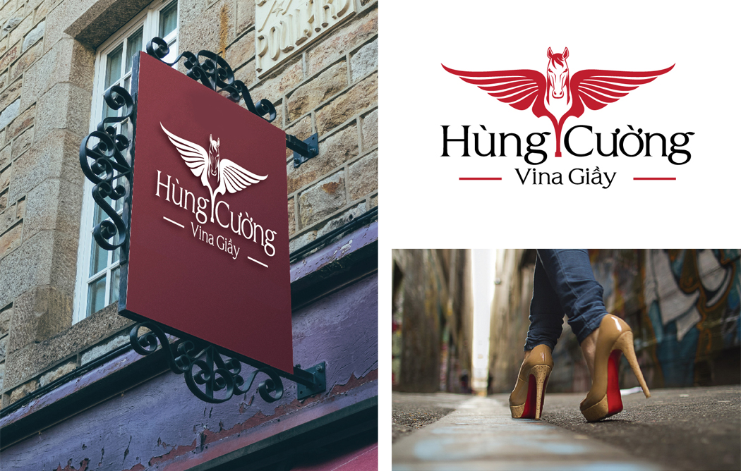 VINA GIẦY HÙNG CƯỜNG - Thiết kế logo và nhận diện thương hiệu thời trang VINA GIẦY HÙNG CƯỜNG